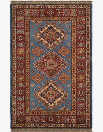 2' 9 x 4' 3 Hand Knotted Kazak Rug