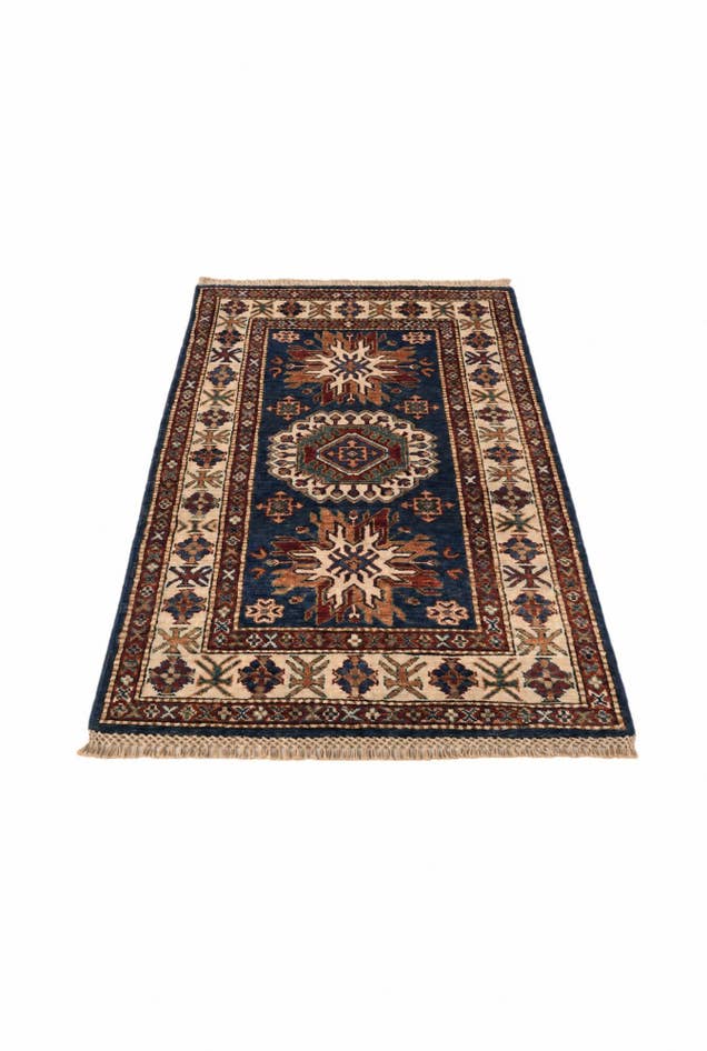 Detail image of 2' 7 x 4' 7 Hand Knotted Kazak Rug