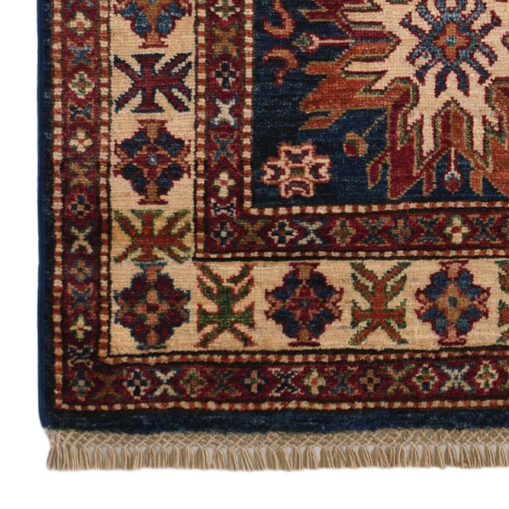 Detail image of 2' 7 x 4' 7 Hand Knotted Kazak Rug