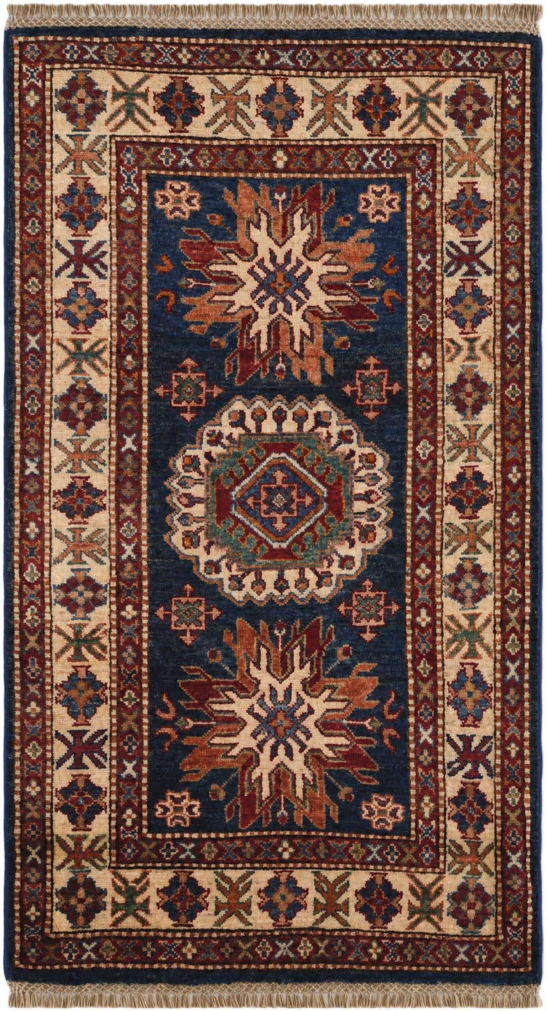 2' 7 x 4' 7 Hand Knotted Kazak Rug