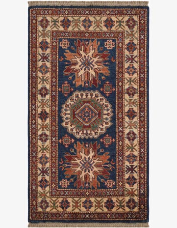 2' 6 x 4' 7 Hand Knotted Kazak Rug