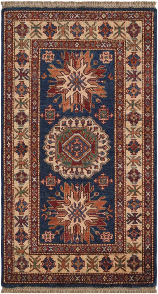Detail image of 75cm x 140cm Hand Knotted Kazak Rug