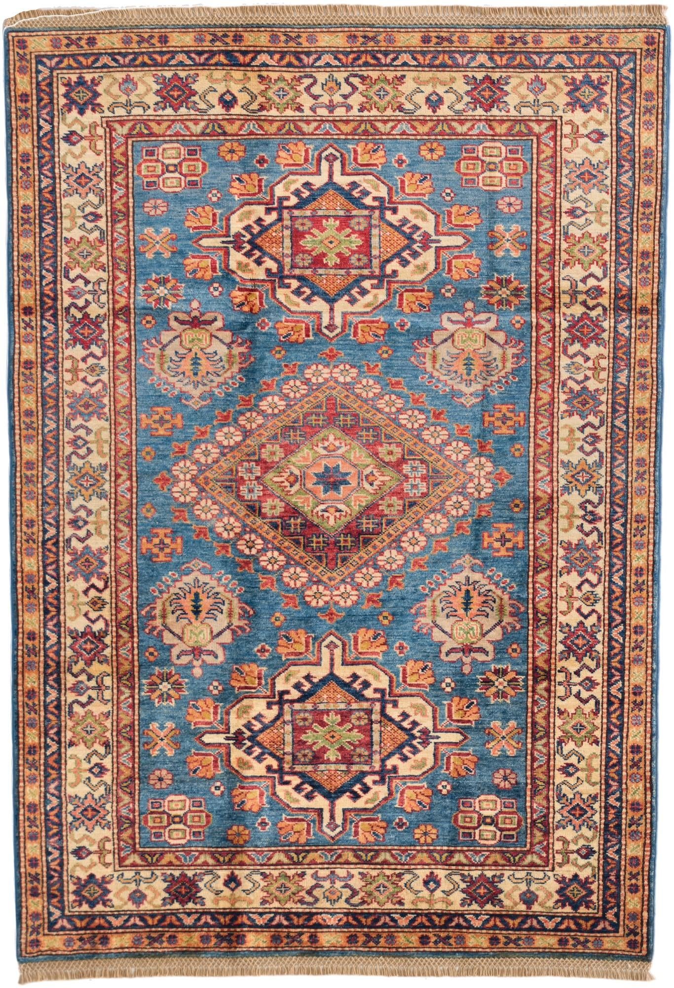 4' x 5' 10 Hand Knotted Kazak Rug