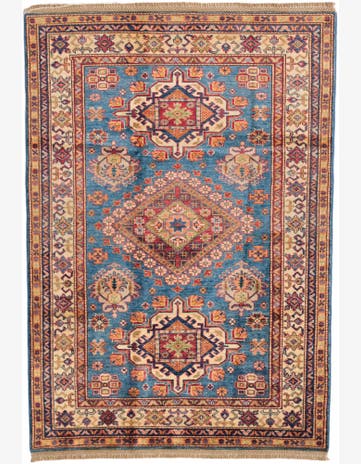 4' x 5' 10 Hand Knotted Kazak Rug