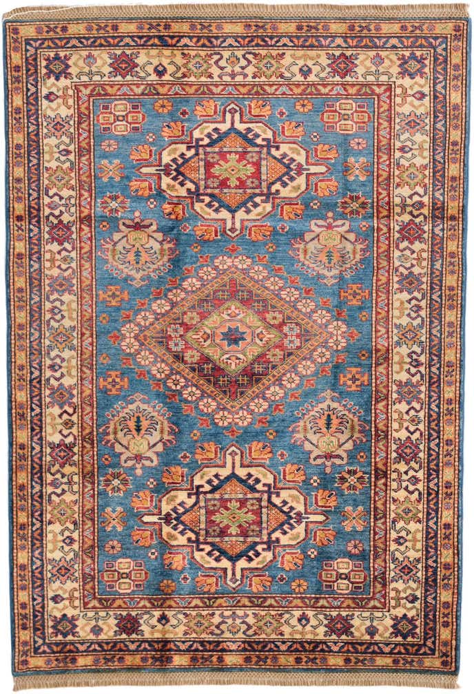4' x 5' 10 Hand Knotted Kazak Rug
