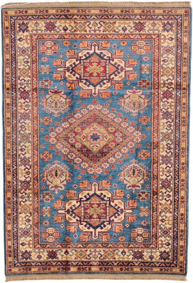 Detail image of 120cm x 180cm anudado a mano Kazak Alfombra