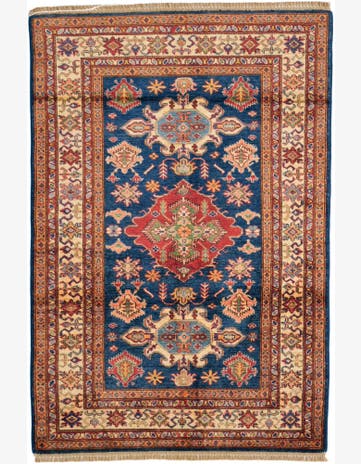 4' x 6' Hand Knotted Kazak Rug