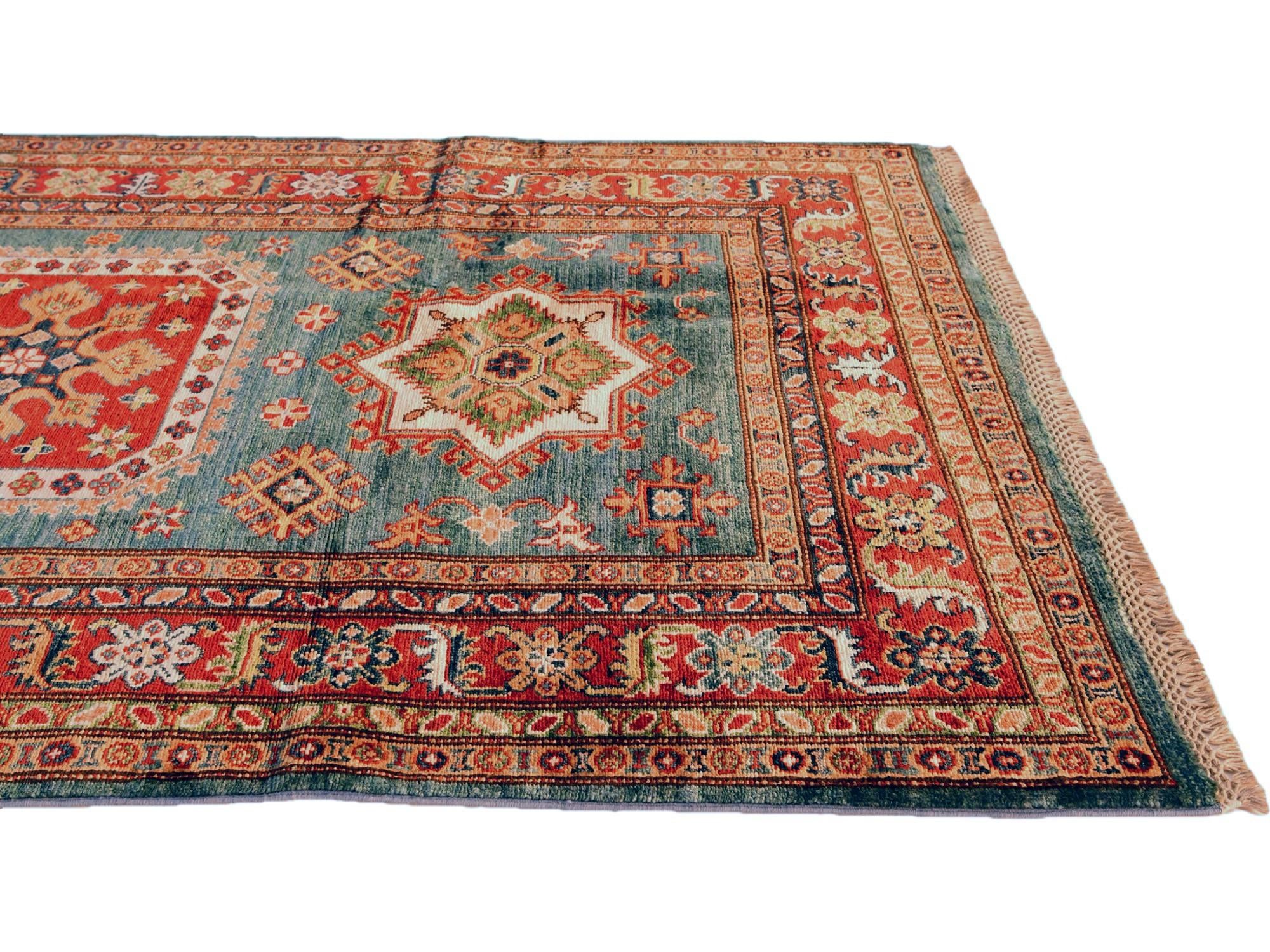 3' 11 x 6' 2 Hand Knotted Kazak Rug