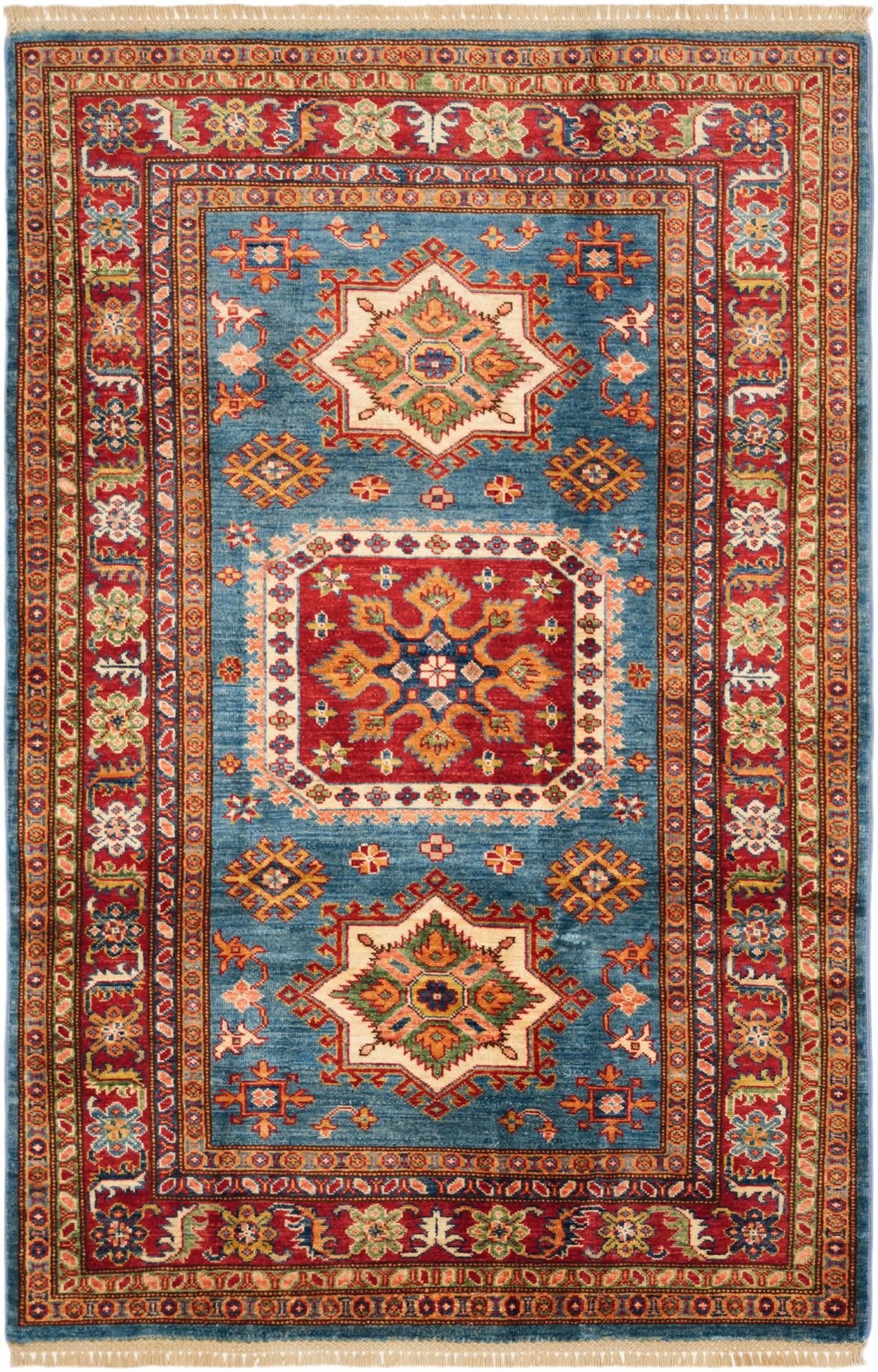 3' 11 x 6' 2 Hand Knotted Kazak Rug