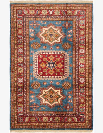 3' 11 x 6' 2 Hand Knotted Kazak Rug