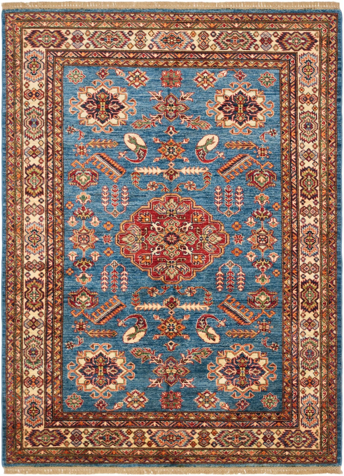 5' 2 x 7' 2 Hand Knotted Kazak Rug