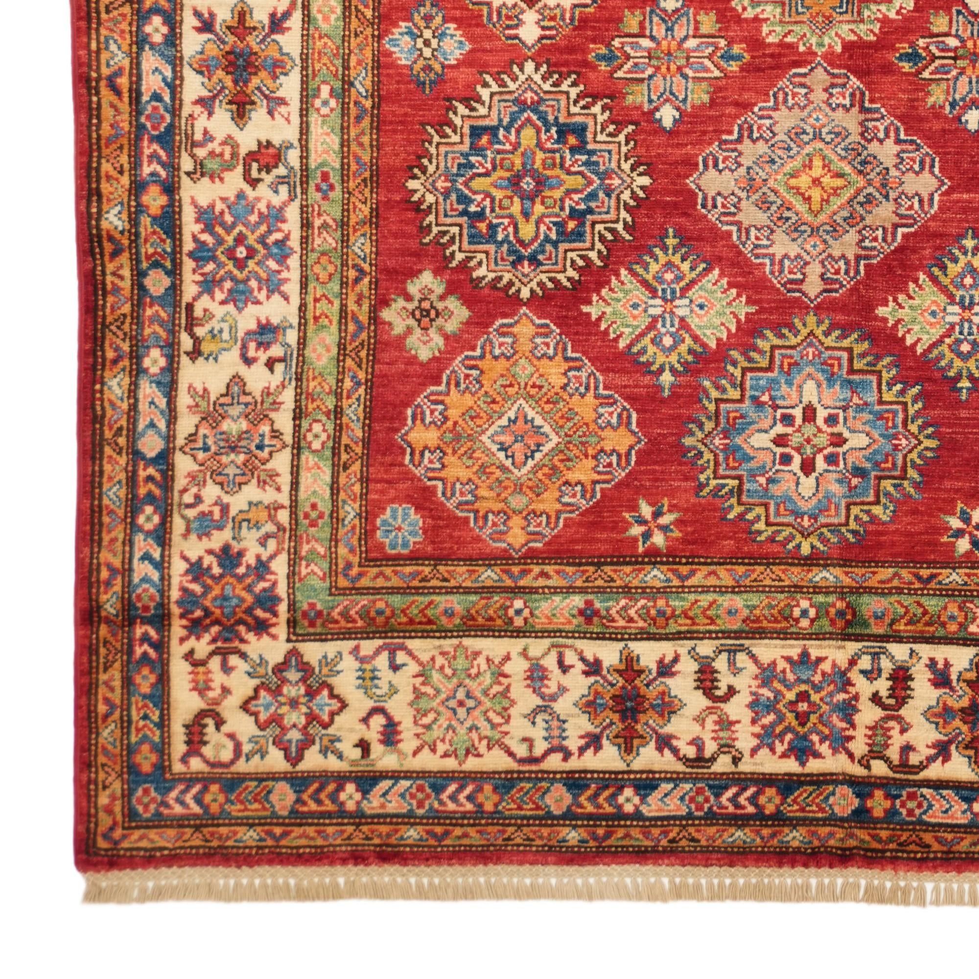 5' 1 x 7' 3 Hand Knotted Kazak Rug
