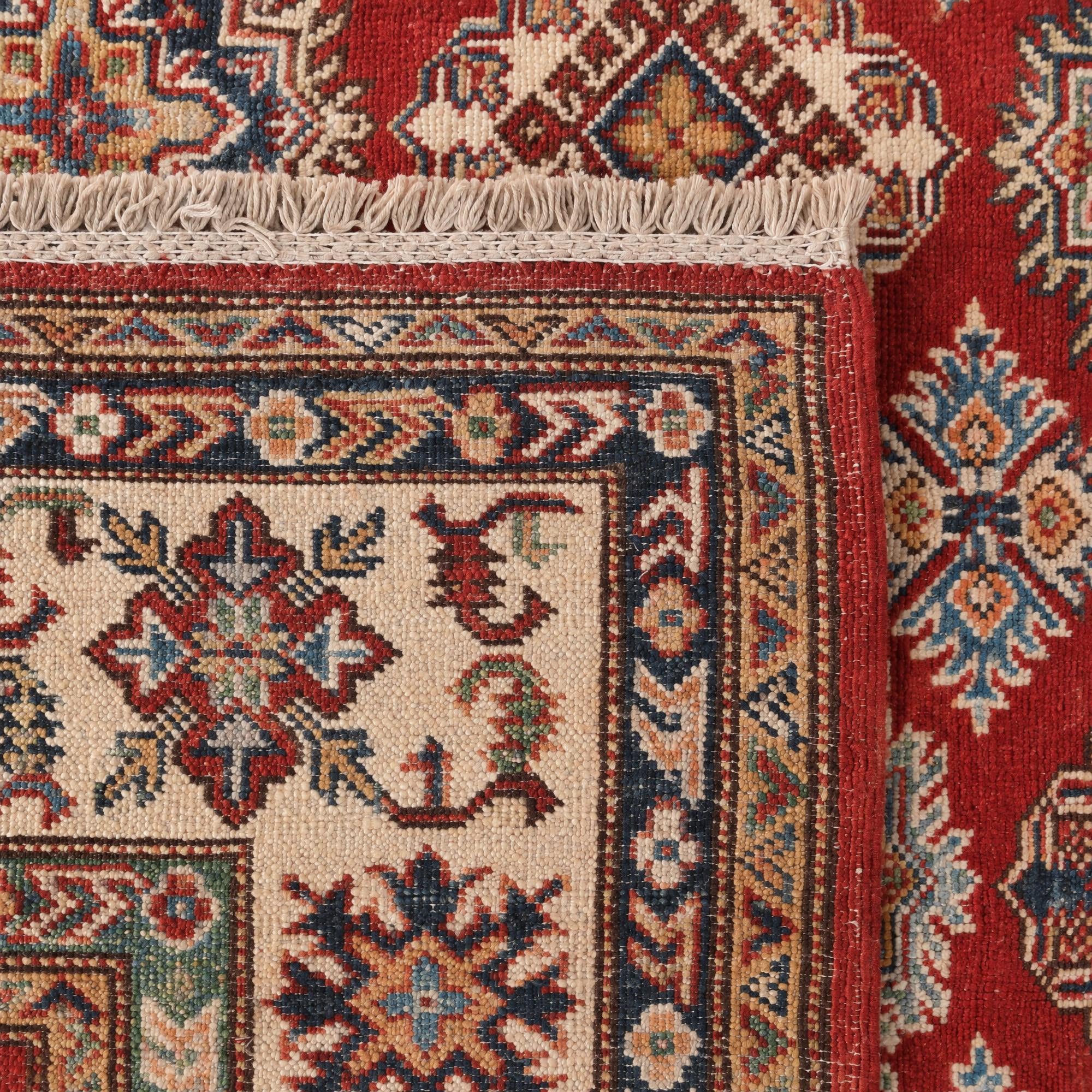5' 1 x 7' 3 Hand Knotted Kazak Rug