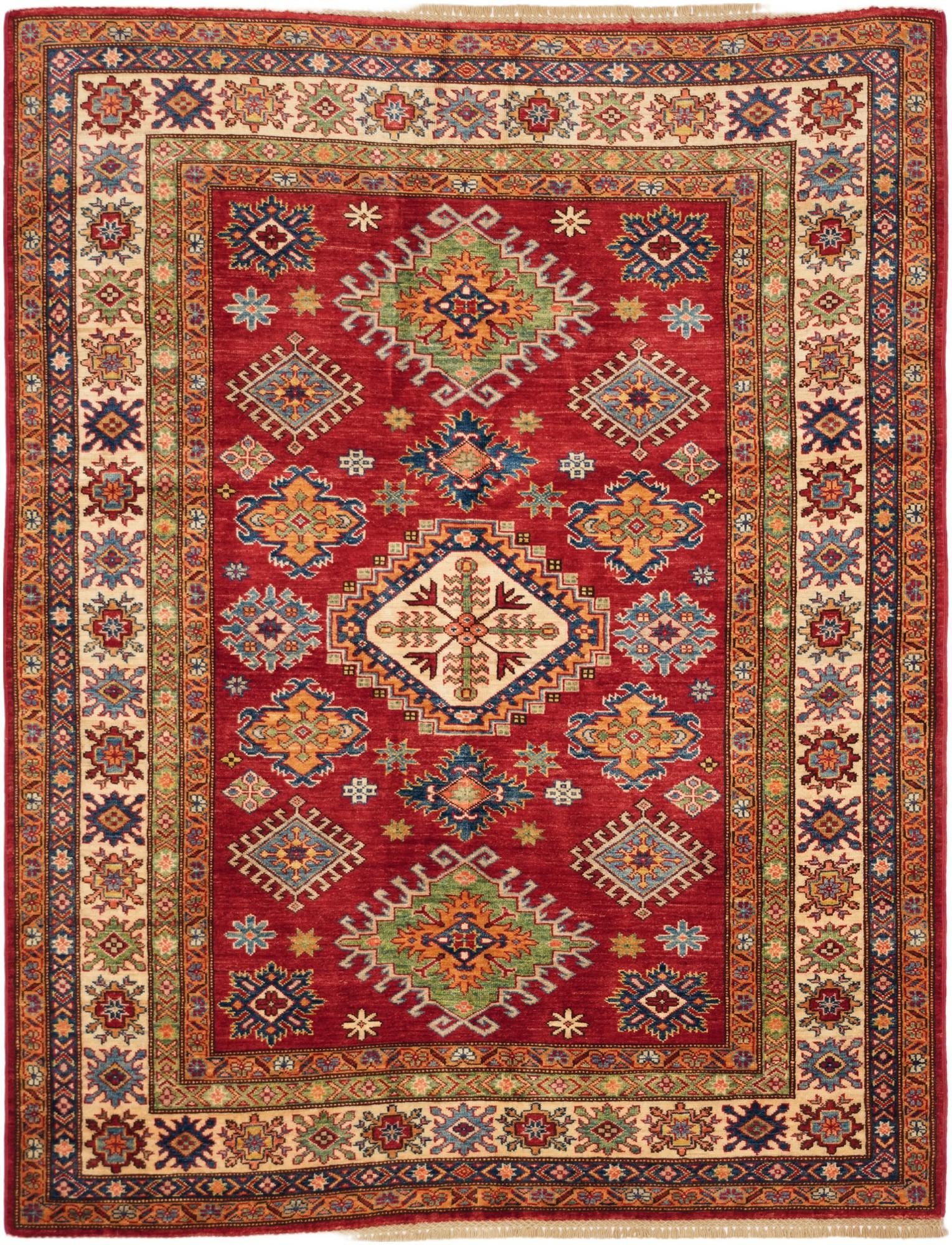 5' 2 x 6' 9 Hand Knotted Kazak Rug