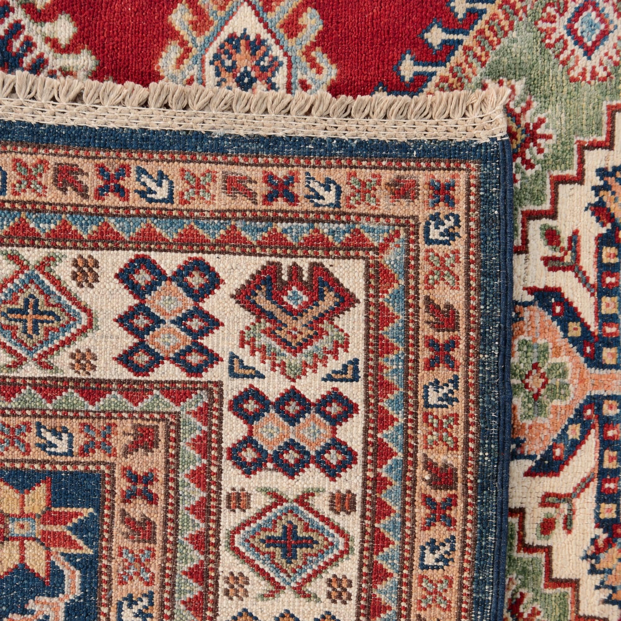 5' 1 x 6' 11 Hand Knotted Kazak Rug