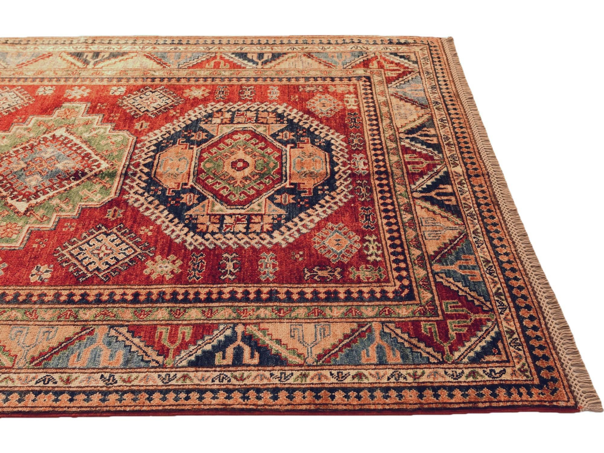5' x 6' 8 Hand Knotted Kazak Rug