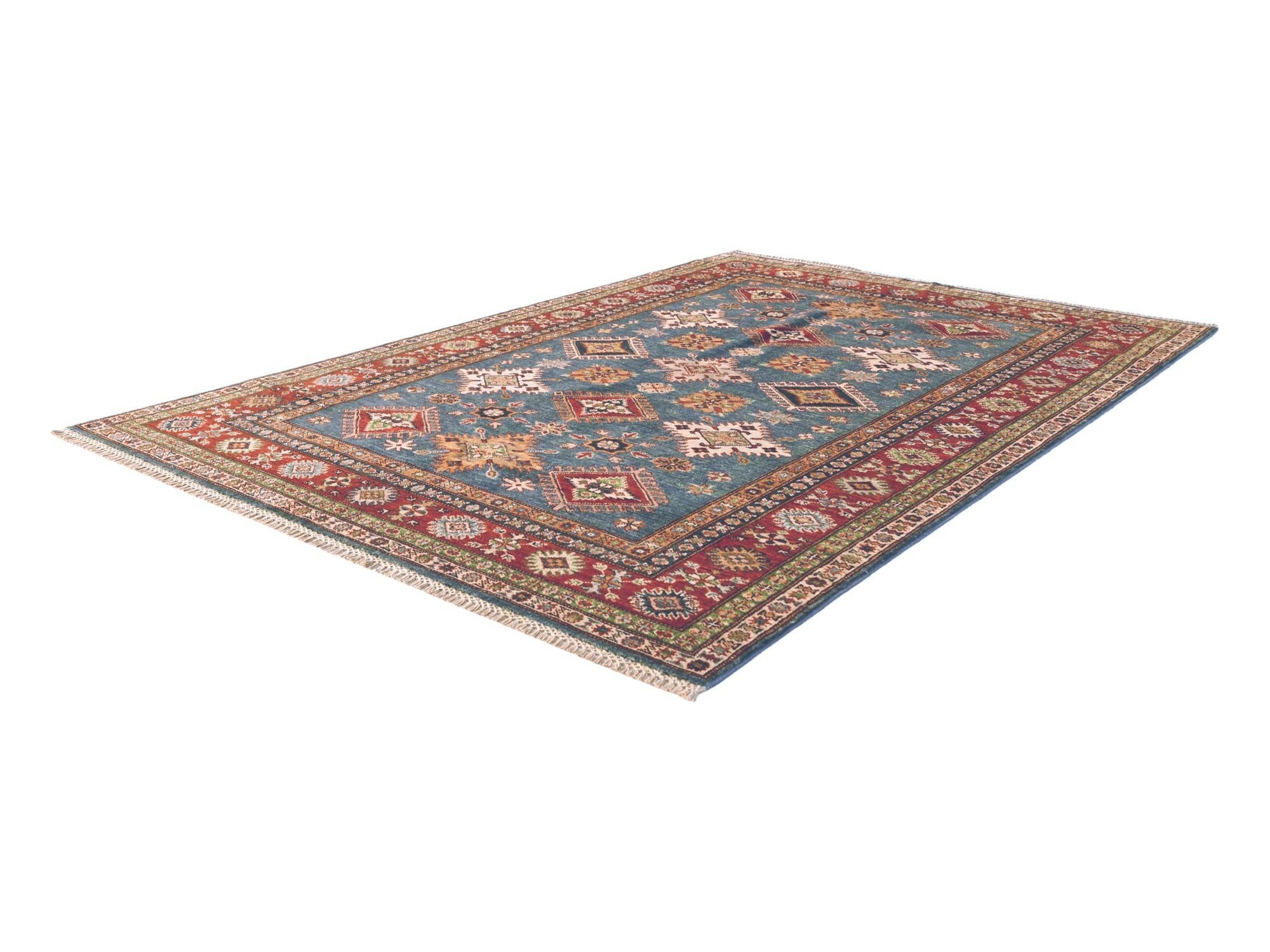 155cm x 220cm Hand Knotted Kazak Rug