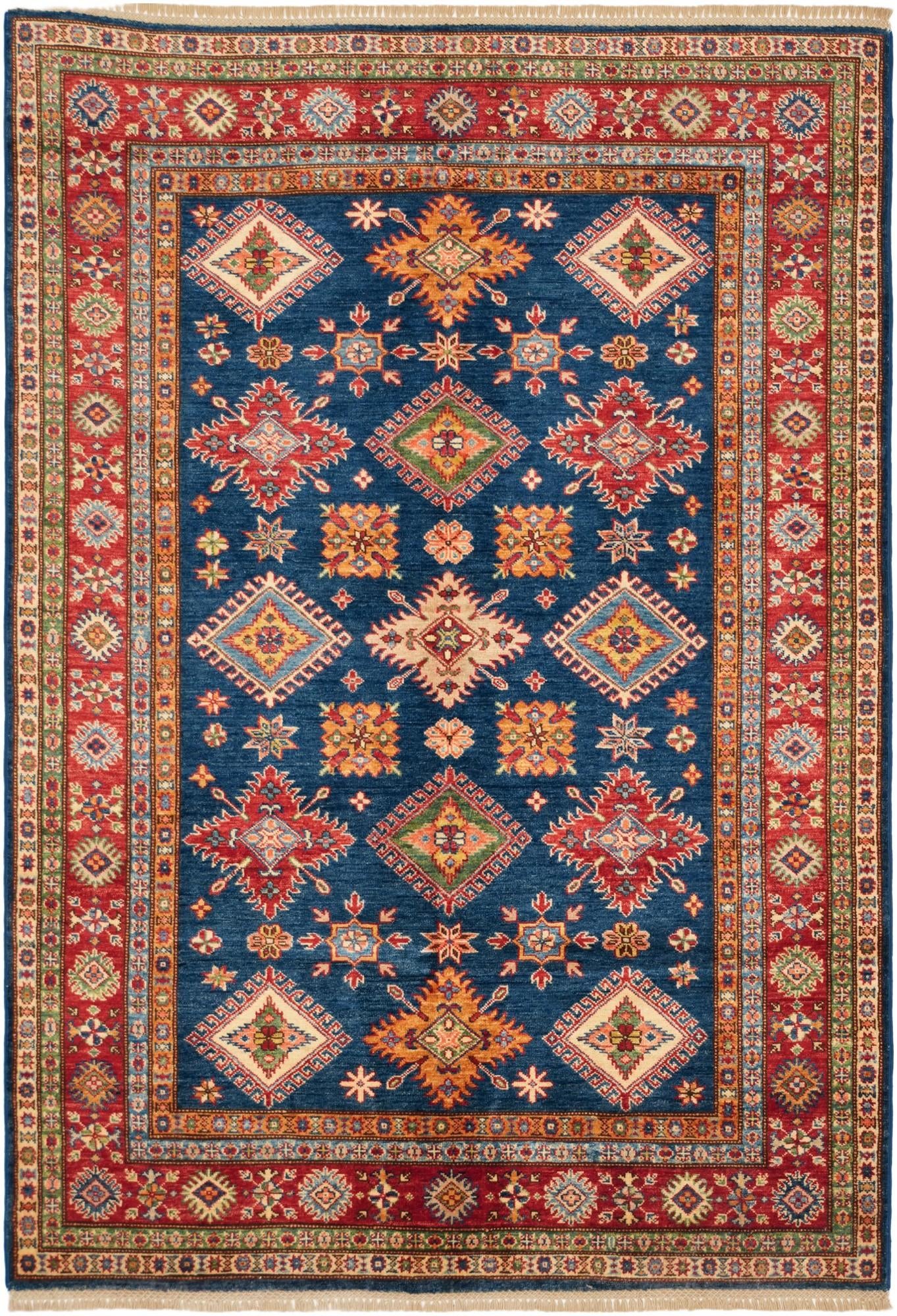 5' 1 x 7' 6 Hand Knotted Kazak Rug