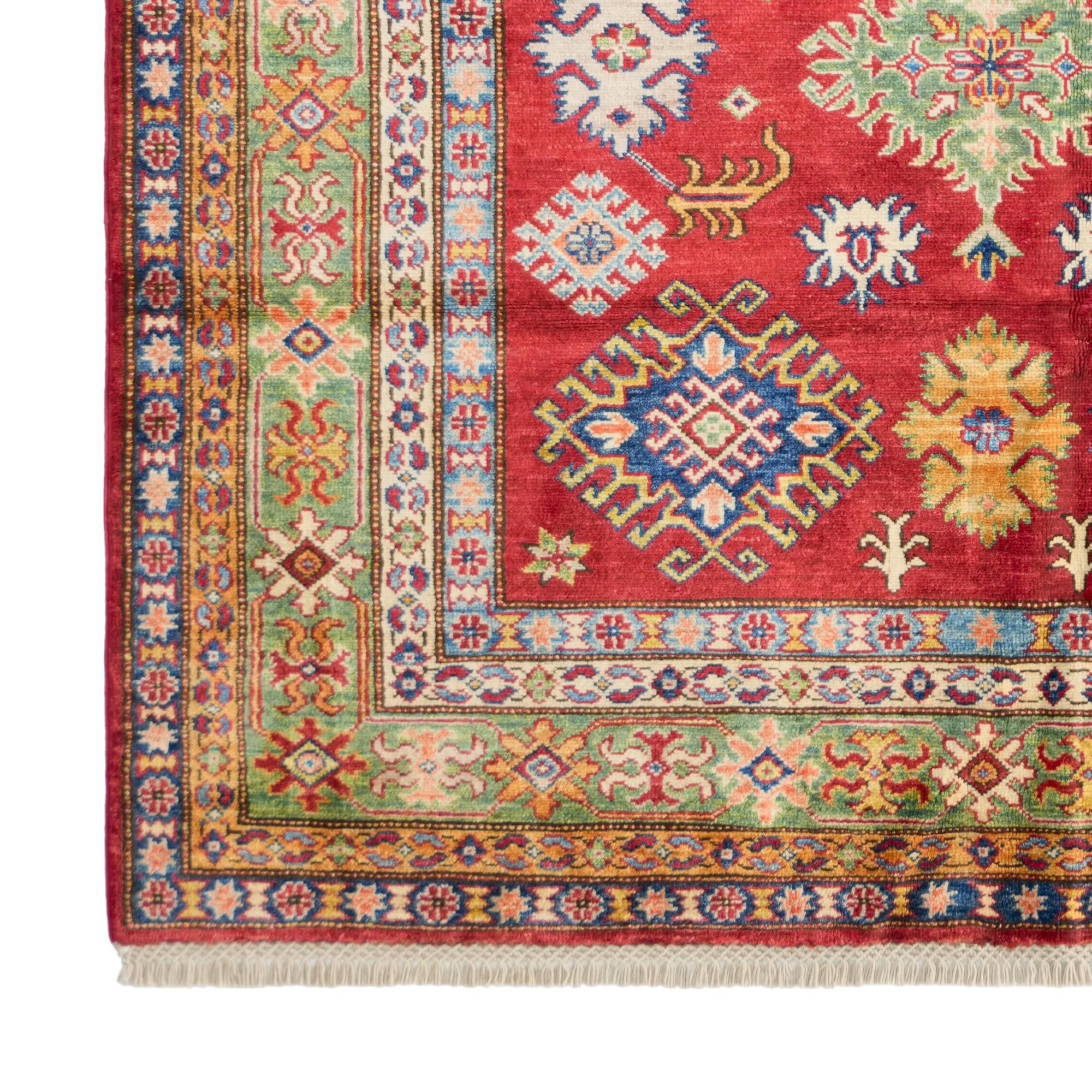 5' x 7' 5 Hand Knotted Kazak Rug