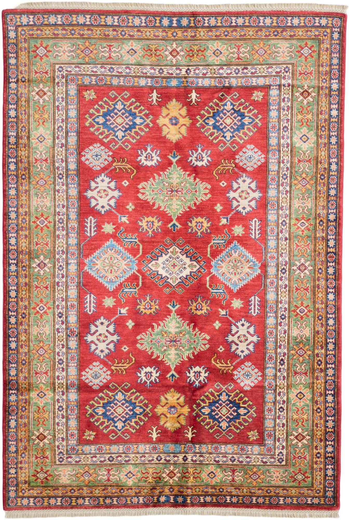 5' x 7' 5 Hand Knotted Kazak Rug