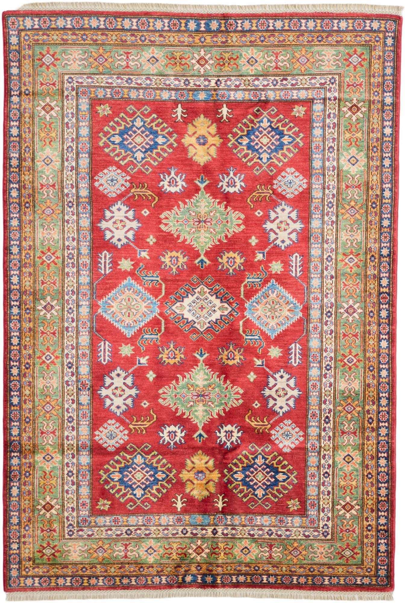5' x 7' 5 Hand Knotted Kazak Rug
