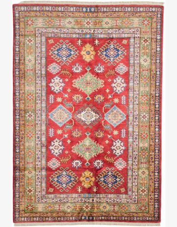 5' x 7' 5 Hand Knotted Kazak Rug