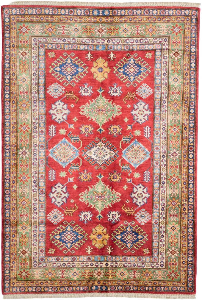 5' x 7' 5 Hand Knotted Kazak Rug