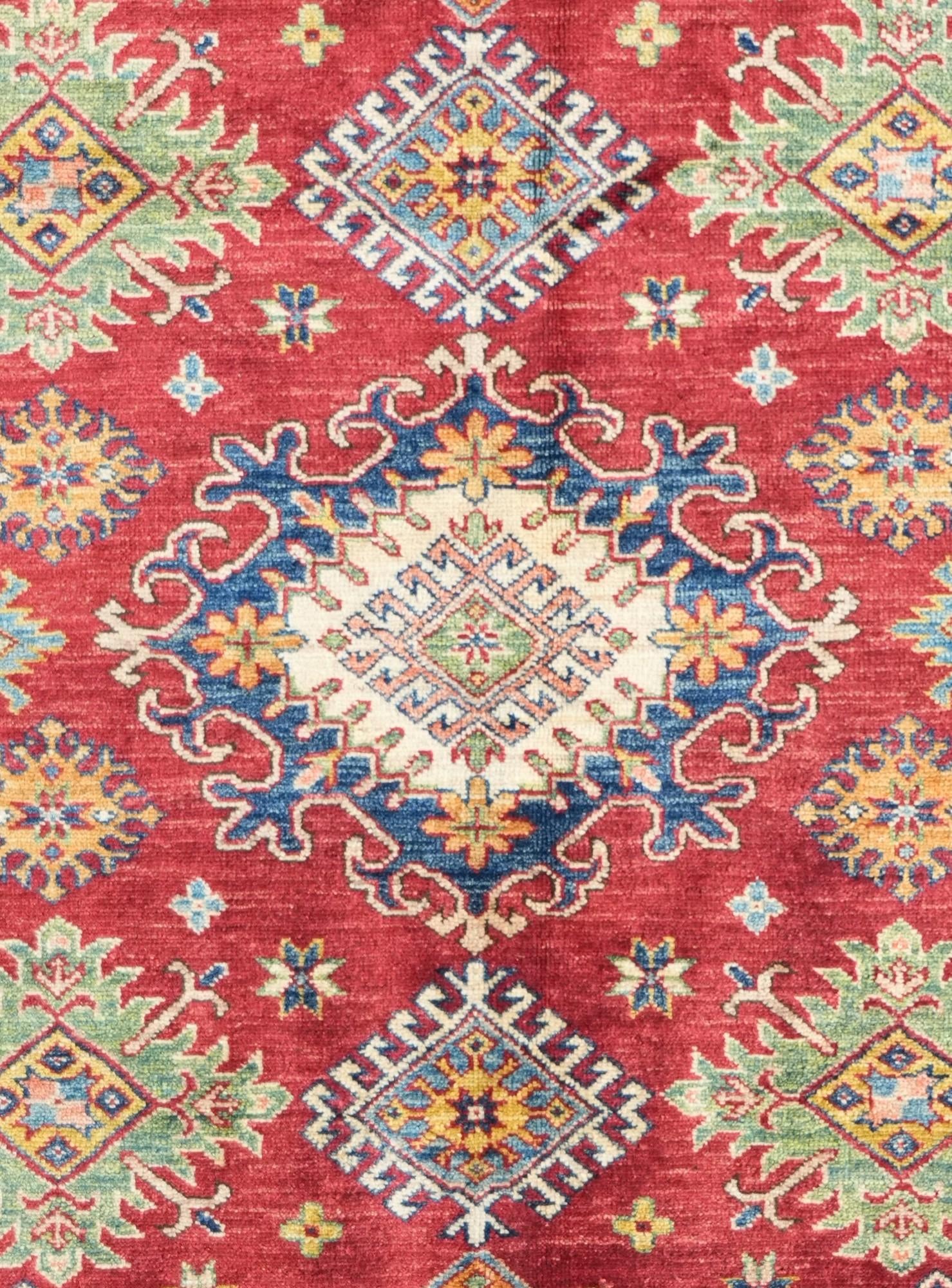 5' 2 x 6' 9 Hand Knotted Kazak Rug