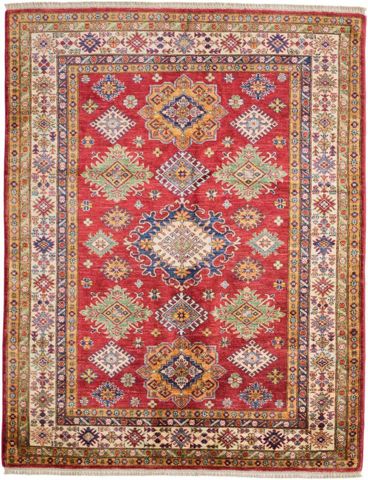 5' 2 x 6' 9 Hand Knotted Kazak Rug