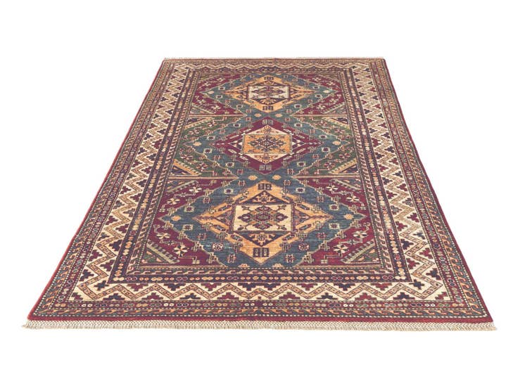 Detail image of 4' 9 x 7' 8 Hand Knotted Kazak Rug