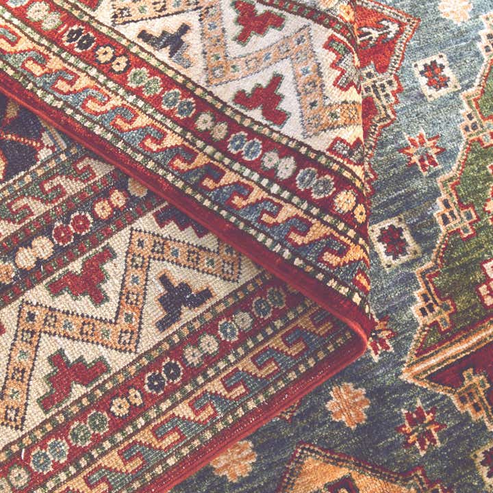 4' 9 x 7' 8 Hand Knotted Kazak Rug