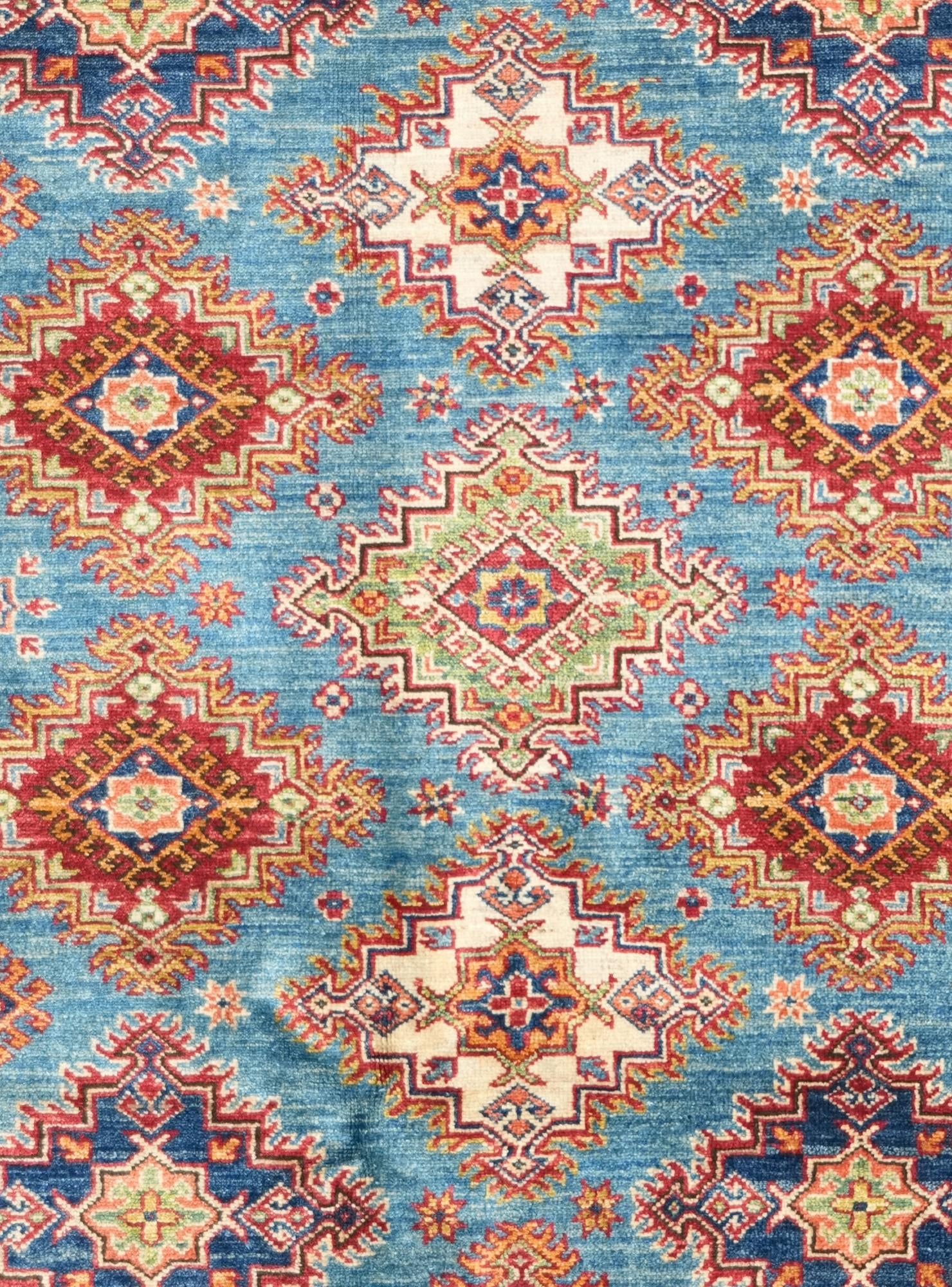 5' x 6' 11 Hand Knotted Kazak Rug