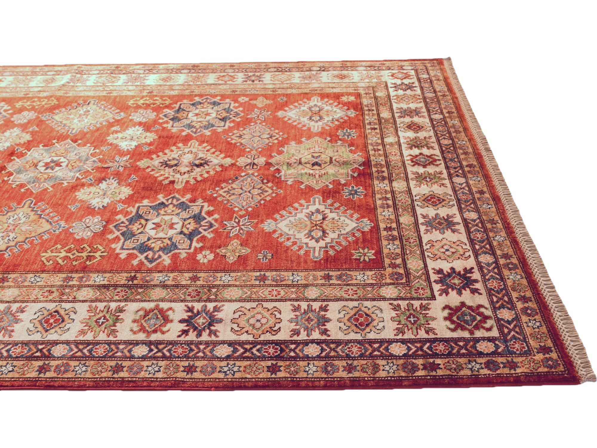 5' 9 x 8' 2 Hand Knotted Kazak Rug
