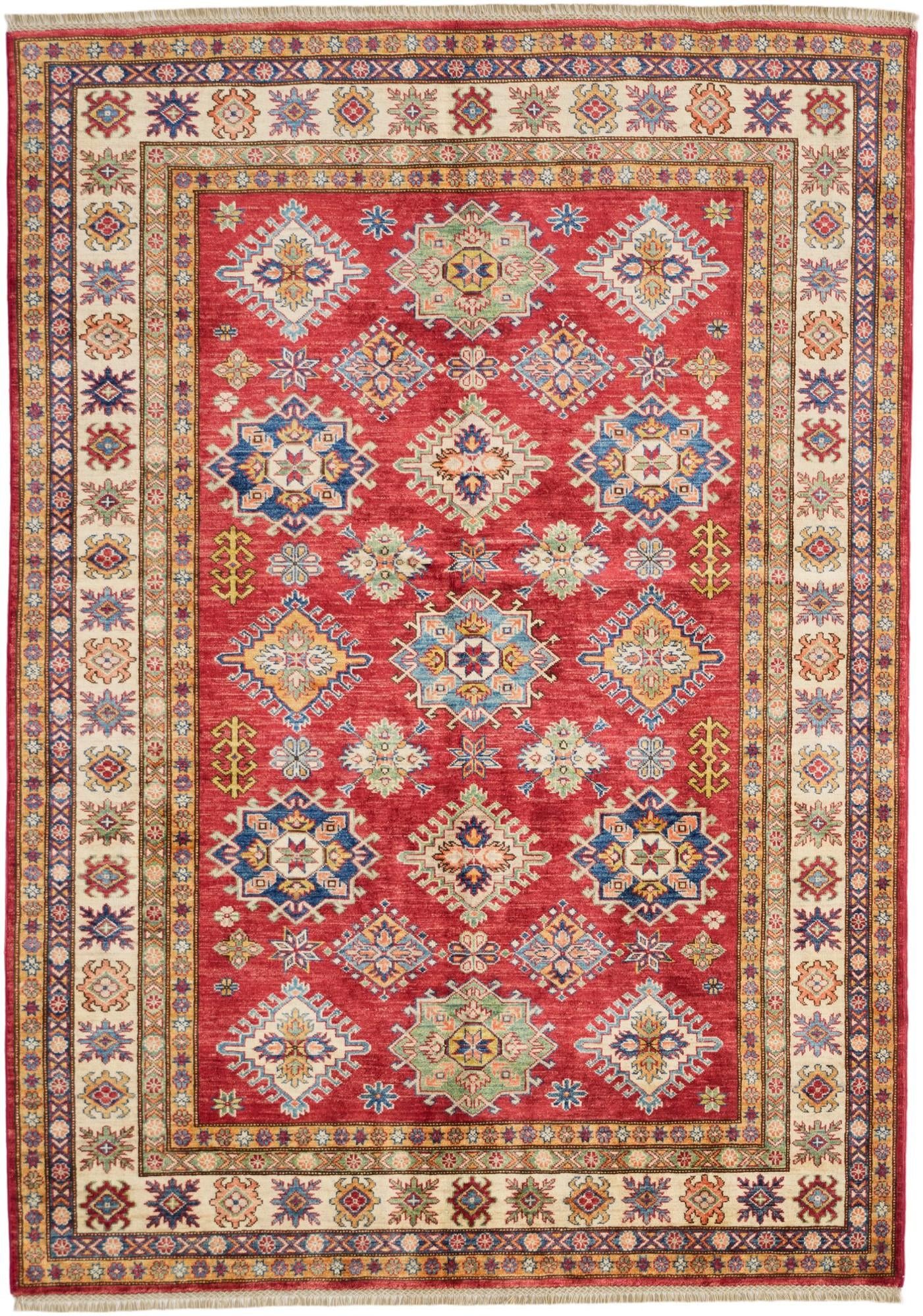 5' 9 x 8' 2 Hand Knotted Kazak Rug