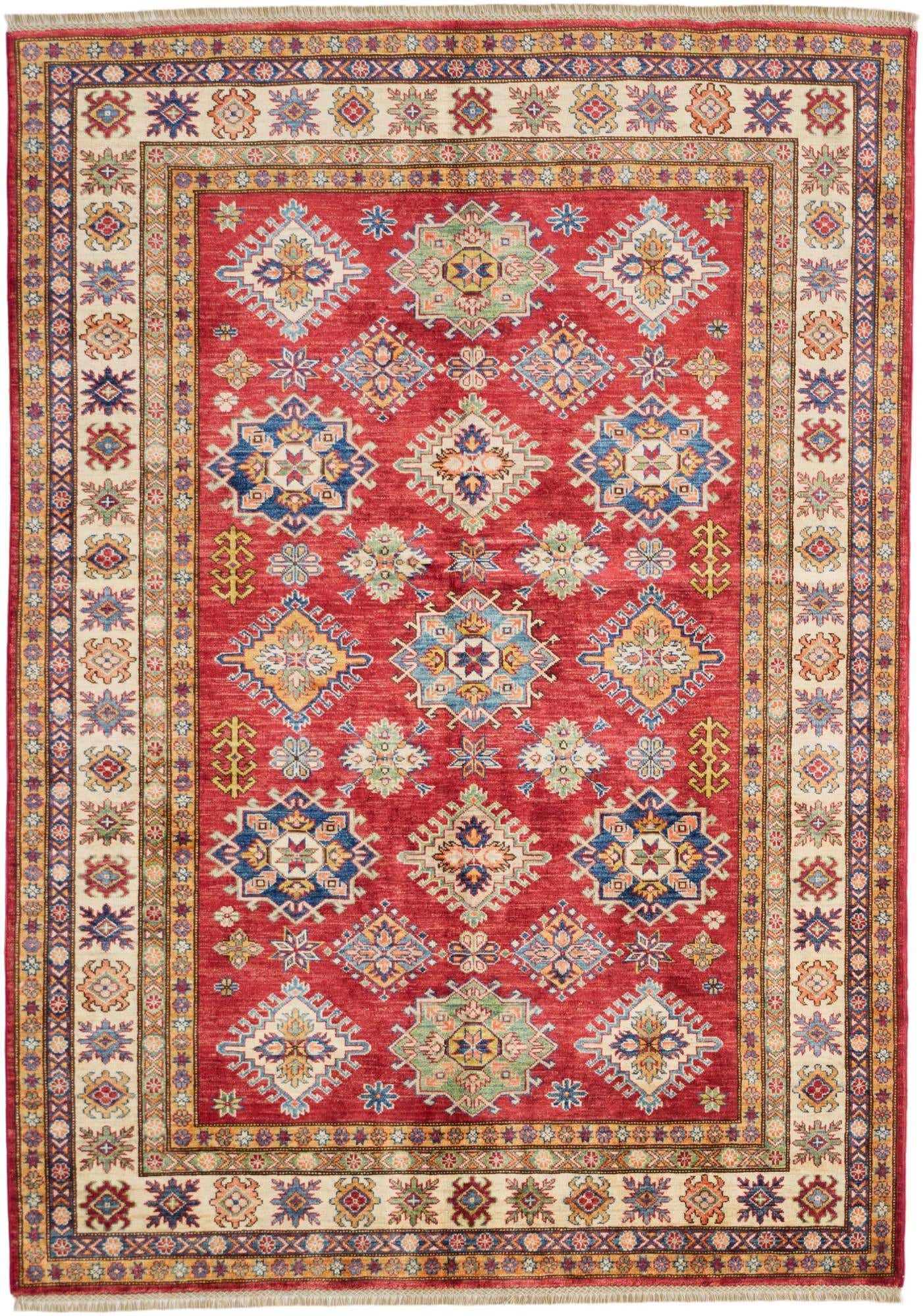 5' 9 x 8' 2 Hand Knotted Kazak Rug
