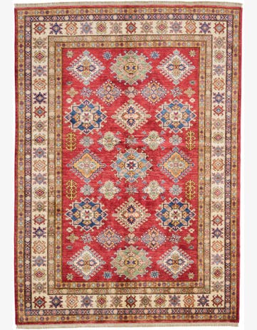 5' 9 x 8' 2 Hand Knotted Kazak Rug