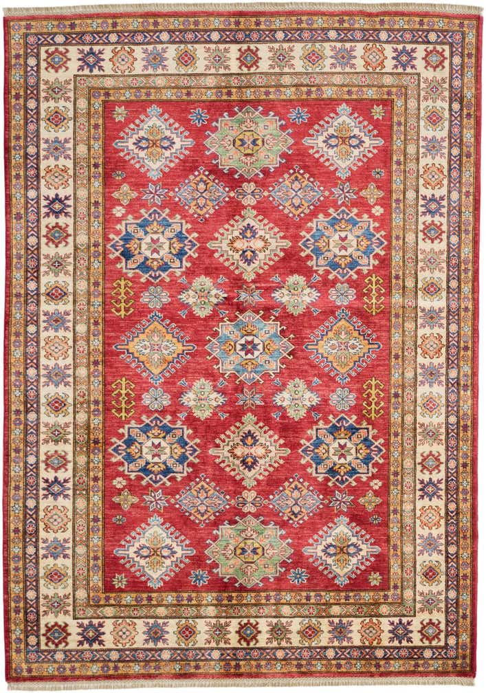 5' 9 x 8' 2 Hand Knotted Kazak Rug