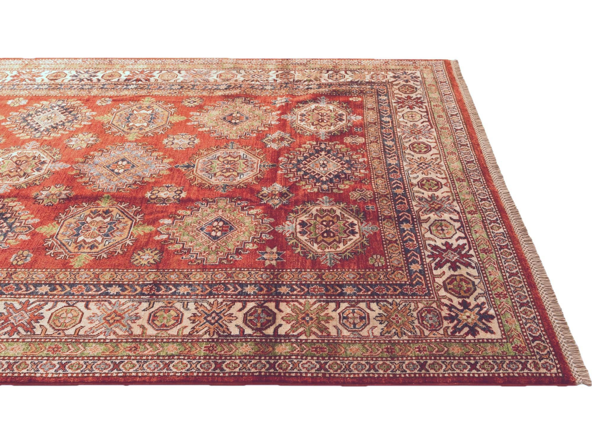 6' 2 x 9' 8 Hand Knotted Kazak Rug