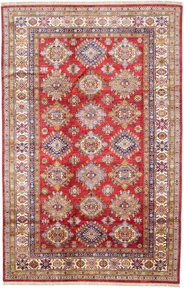 6' 2 x 9' 8 Hand Knotted Kazak Rug