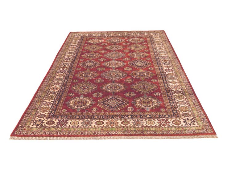 Detail image of 6' 2 x 9' 6 Hand Knotted Kazak Rug