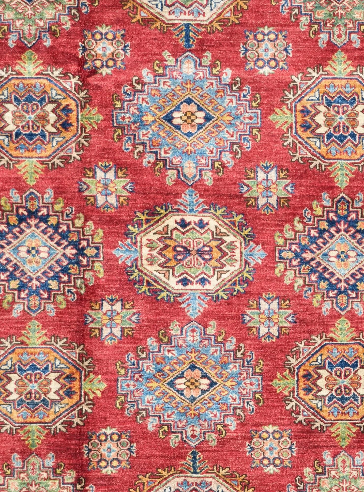 6' 2 x 9' 6 Hand Knotted Kazak Rug
