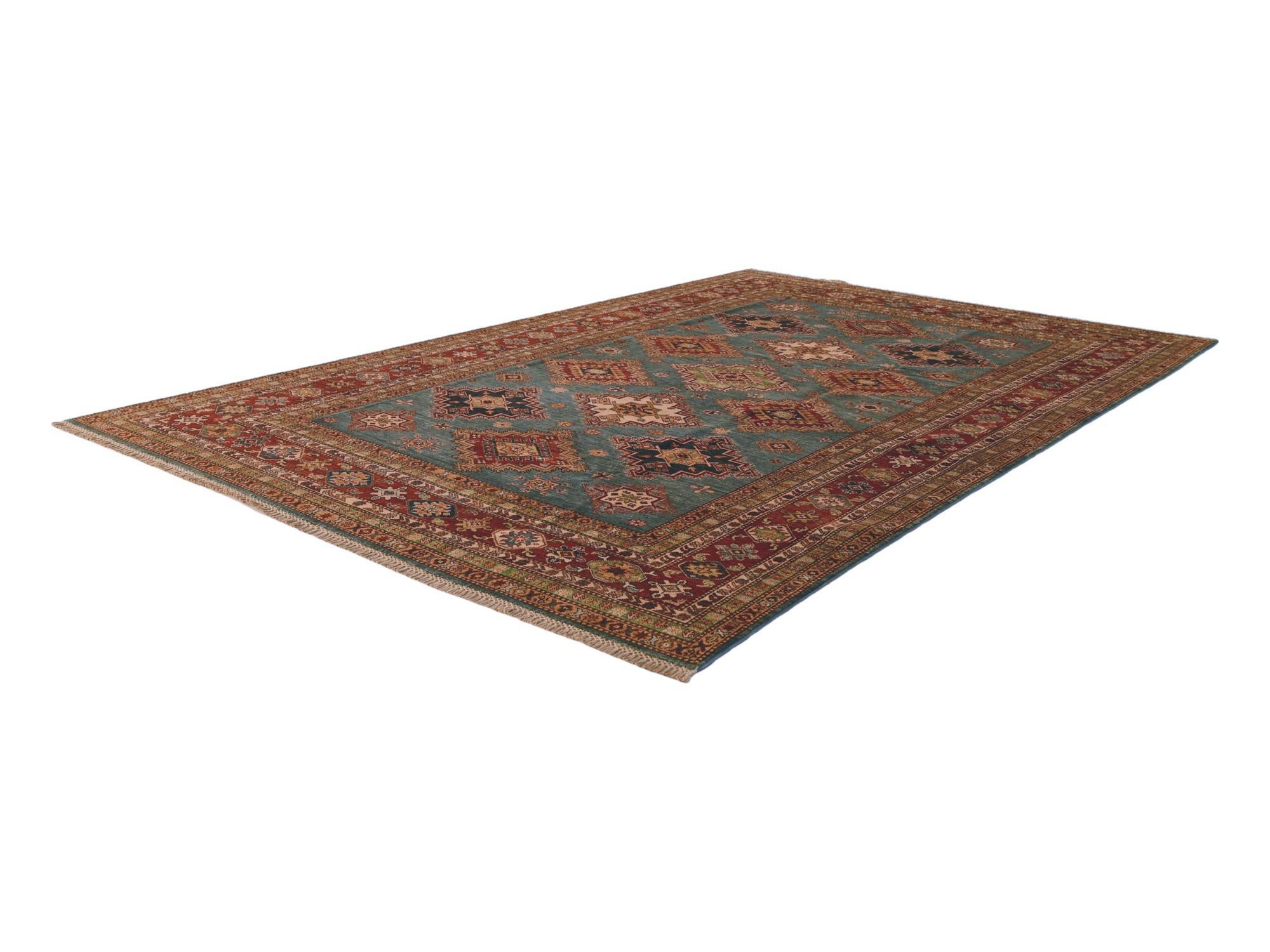 6' 10 x 10' 4 Hand Knotted Kazak Rug