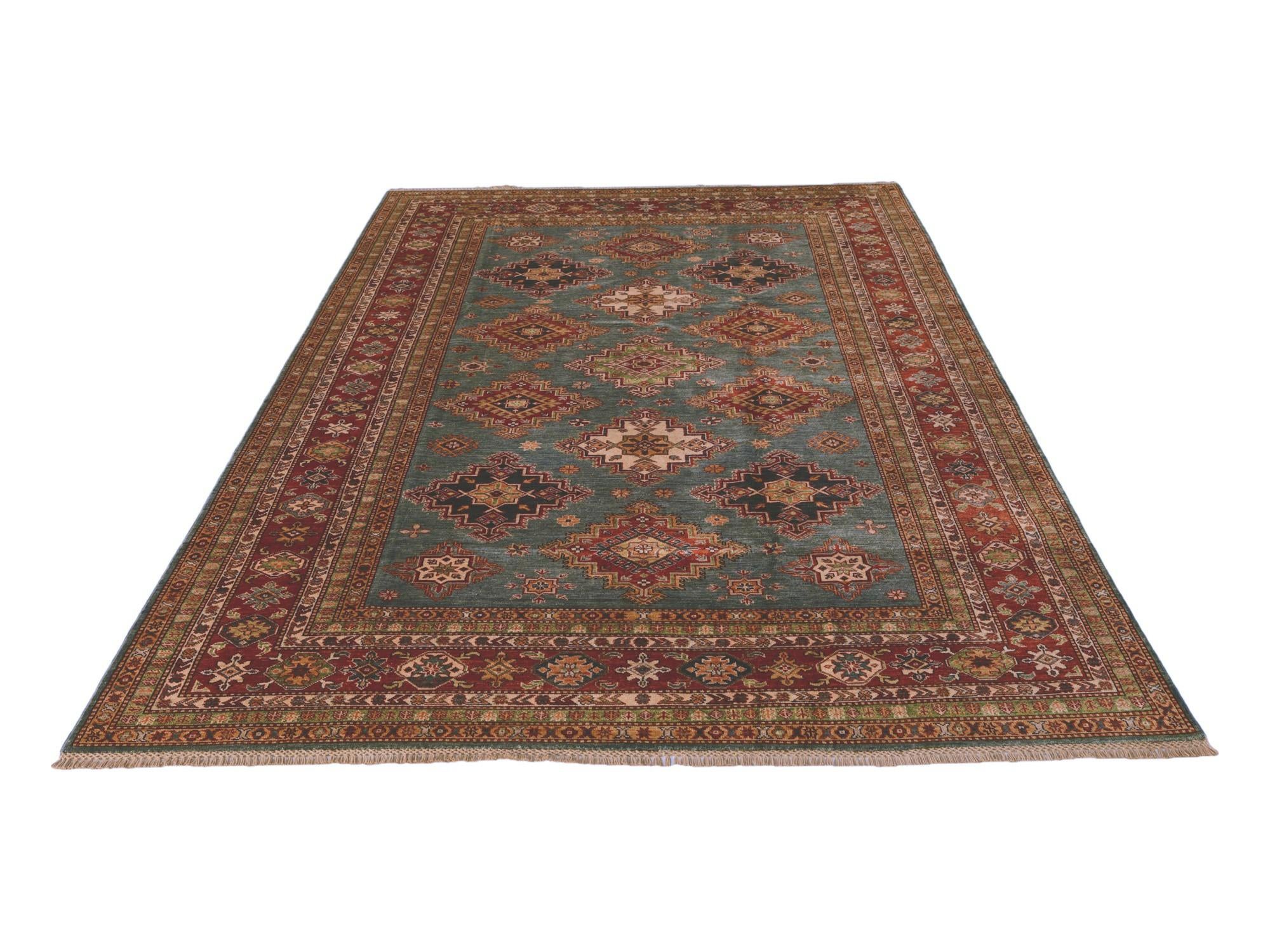 6' 10 x 10' 4 Hand Knotted Kazak Rug