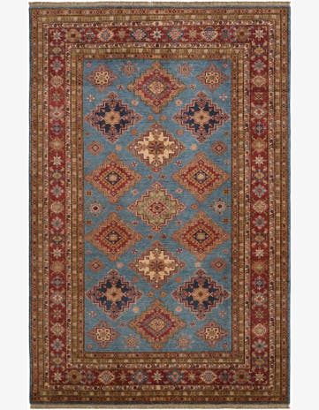 6' 10 x 10' 4 Hand Knotted Kazak Rug