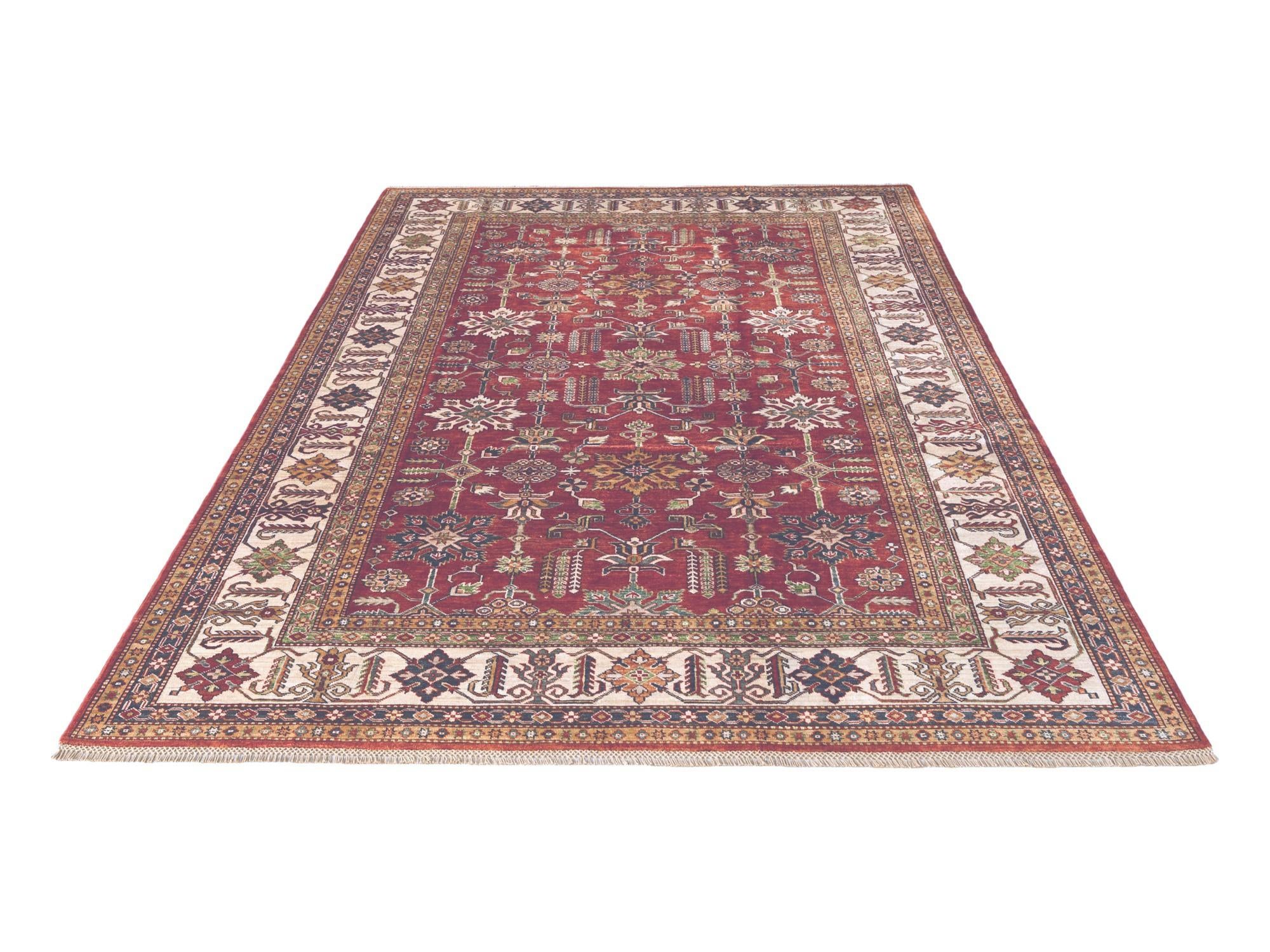6' 9 x 10' 1 Hand Knotted Kazak Rug