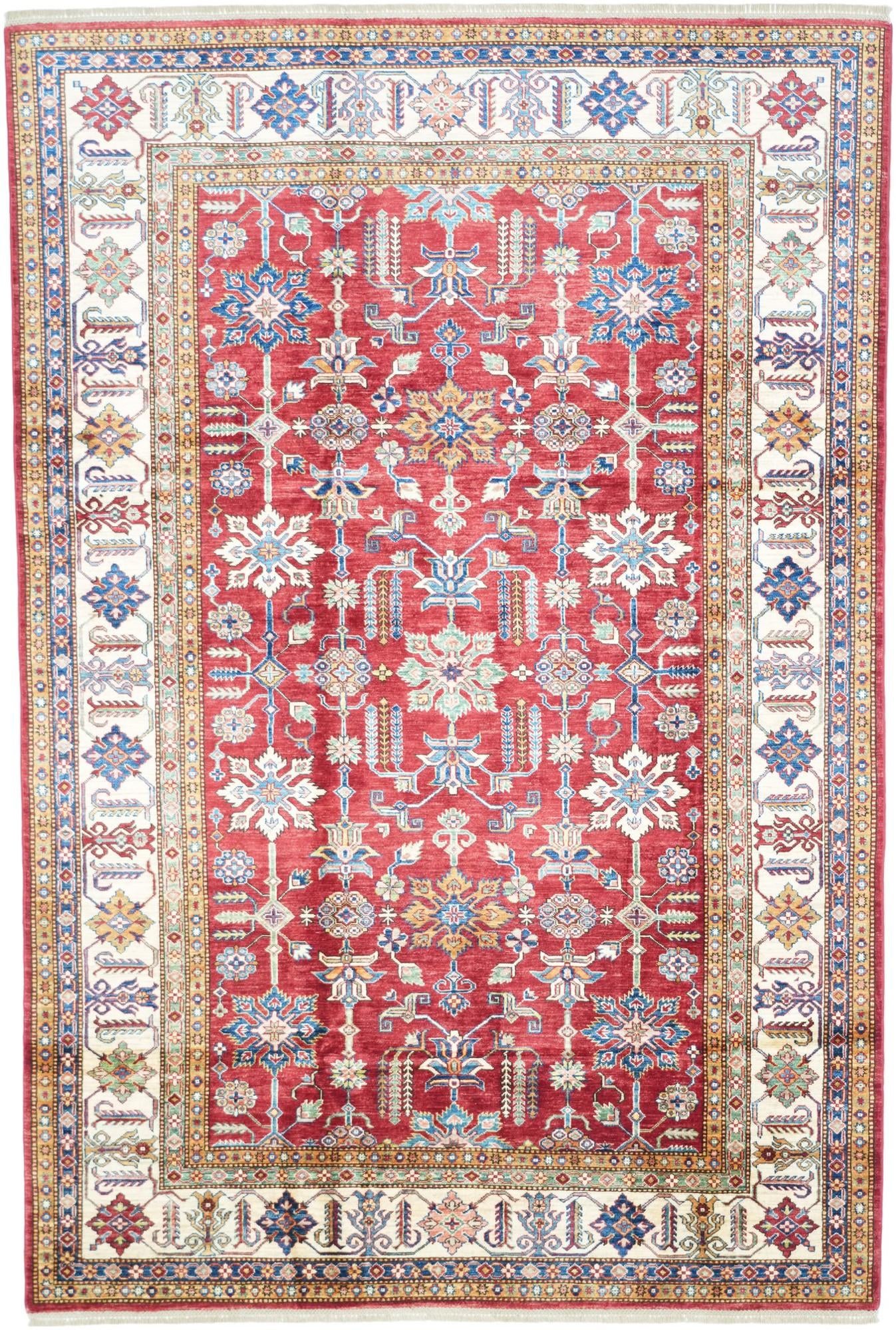 6' 9 x 10' 1 Hand Knotted Kazak Rug