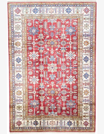 6' 9 x 10' 1 Hand Knotted Kazak Rug