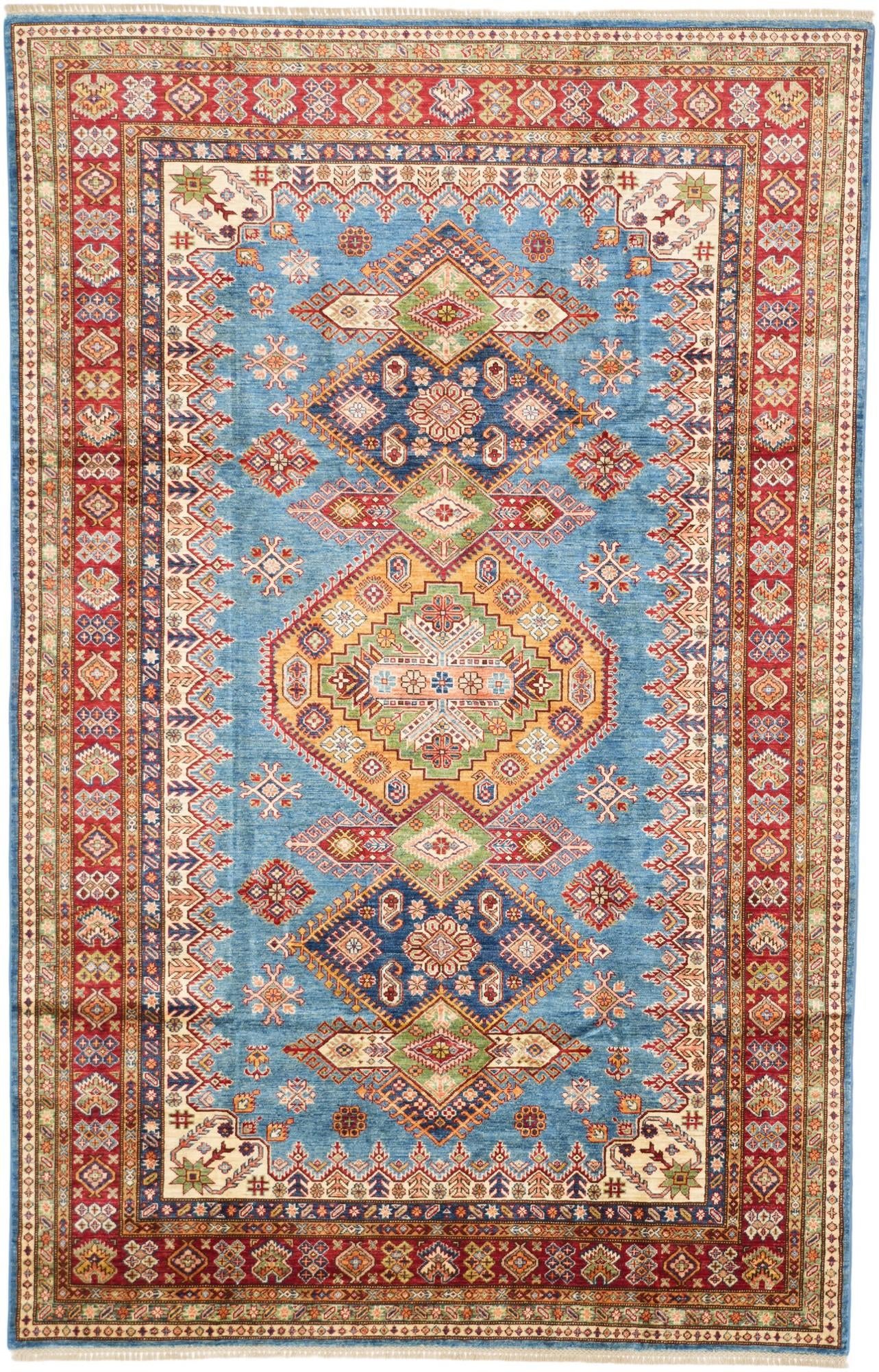 6' 10 x 10' 8 Hand Knotted Kazak Rug