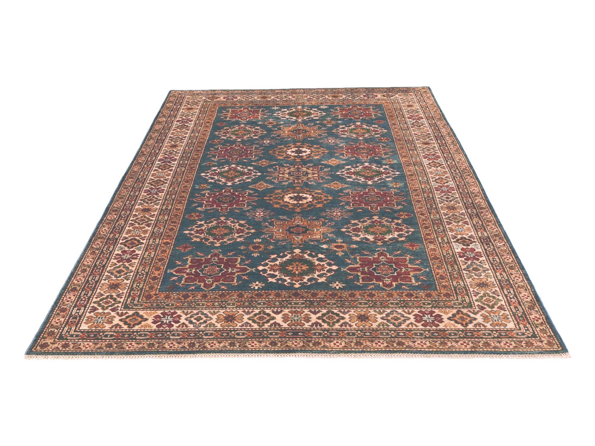 6' 3 x 8' 9 Hand Knotted Kazak Rug