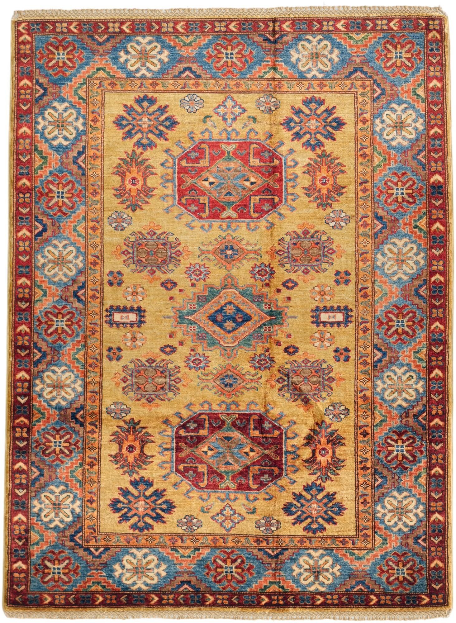 4' 4 x 6' Hand Knotted Kazak Rug